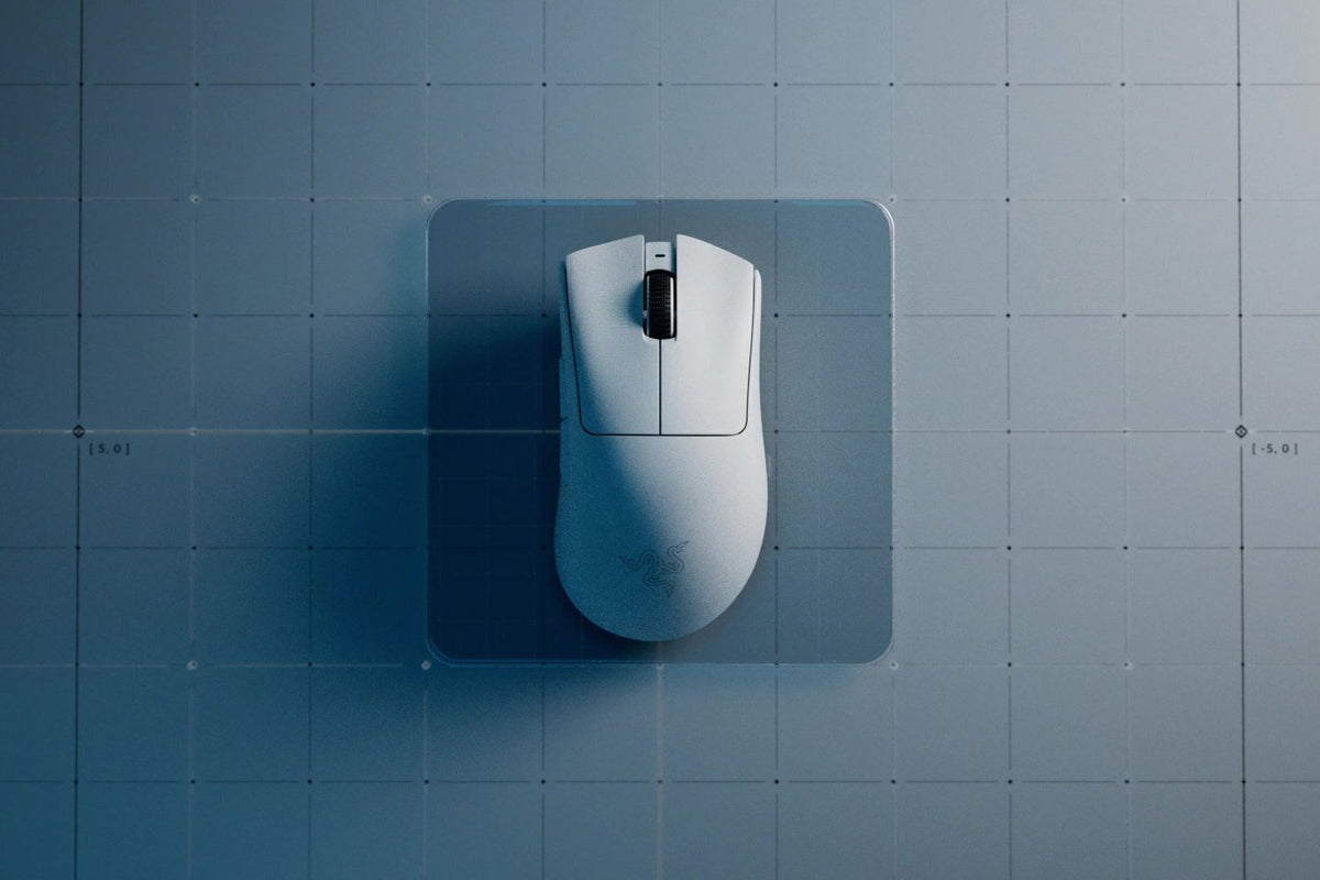 Razer DeathAdder V3 Pro Ultra-Lightweight Wireless Esports Right-Handed Gaming Mouse (White)