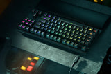 Razer Huntsman V2 Tenkeyless Red Linear Optical Switch US Layout Acoustics Gaming Keyboard (Black)