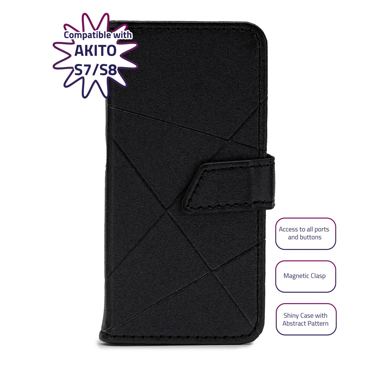 AKITO TPU Case for AKITO S7 and S8 Kosher MP3 Players (Shiny Black)