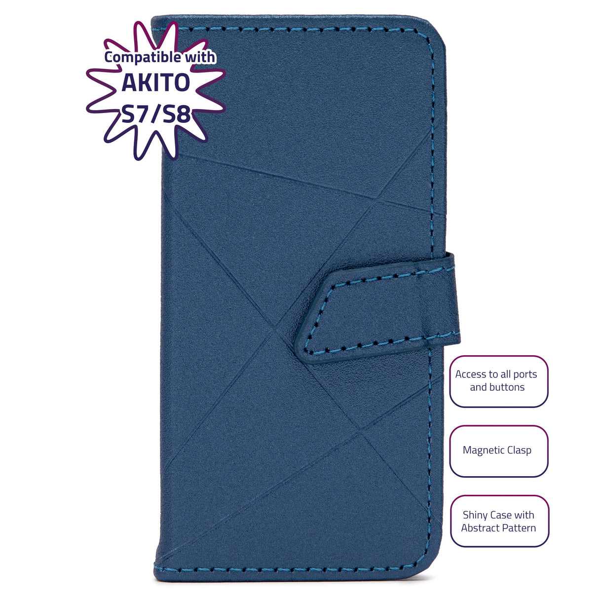 AKITO TPU Case for AKITO S7 and S8 Kosher MP3 Players (Blue)