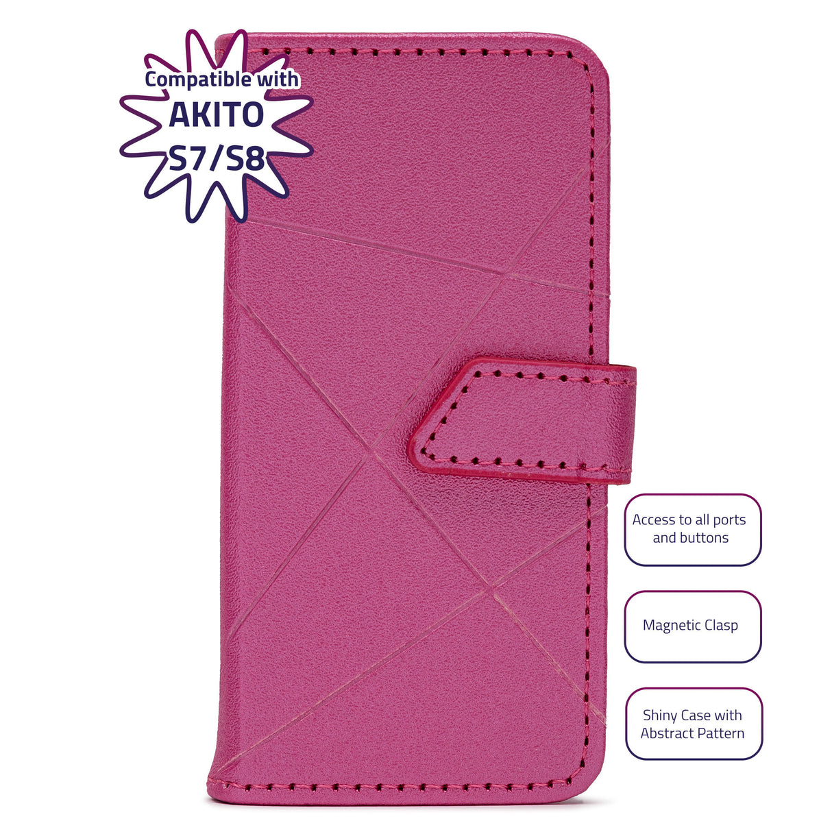 AKITO TPU Pink Case for AKITO S7 and S8 Kosher MP3 Players