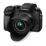 Panasonic LUMIX G7 Mirrorless Camera with 14-42mm f/3.5-5.6 Lens (Black) with 64 SD Memory Card and Accessory Bundle