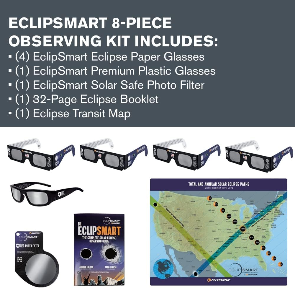Celestron EclipSmart Ultra 8-Piece Sun Observing & Imaging Kit