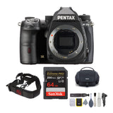 Pentax K-3 Mark III Camera Body (Black) with Cleaning Kit, Camera Strap, and 64GB SD Card