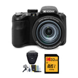 Kodak PIXPRO AZ425 Astro Zoom 20MP Digital Camera (Black) with 32GB Card and Camera Case