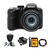 KODAK PIXPRO AZ425 Astro Zoom 20MP Digital Camera (Black) with 32GB SD Card and Holster Case Bundle