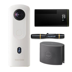 Ricoh Theta SC2 360-Degree 4K Spherical VR Camera (White) with Accessory Bundle