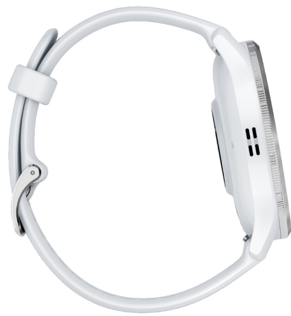 Garmin Venu 3 Smartwatch (Silver/Whitestone) with Charging Stand and Port Plugs