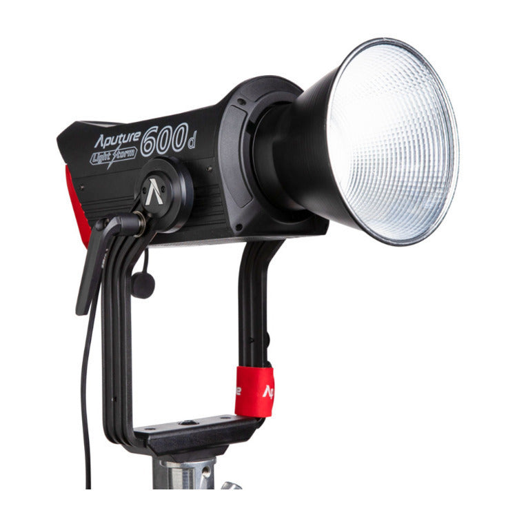 Aputure LS 600d Daylight LED Monolight (V-Mount) with C-Stand, F10 Barndoors, Light Dome III