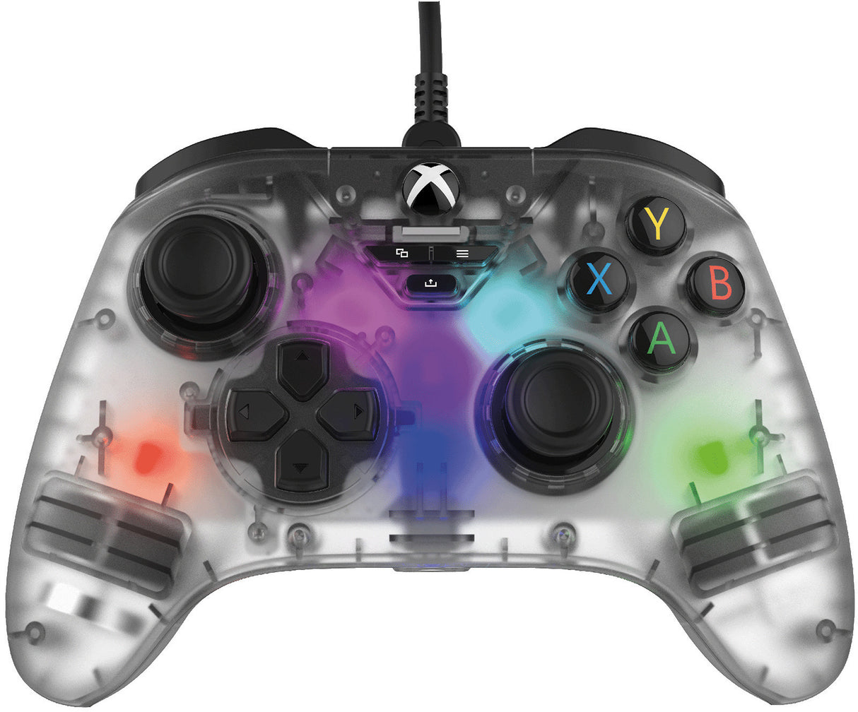 Snakebyte GamePad Officially Licensed RGB X Controller for Xbox Series X and PC (Clear)