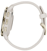 Garmin Venu 3S Soft Gold Stainless Steel Bezel Smart Watch with 41mm Ivory Case and Silicone Band