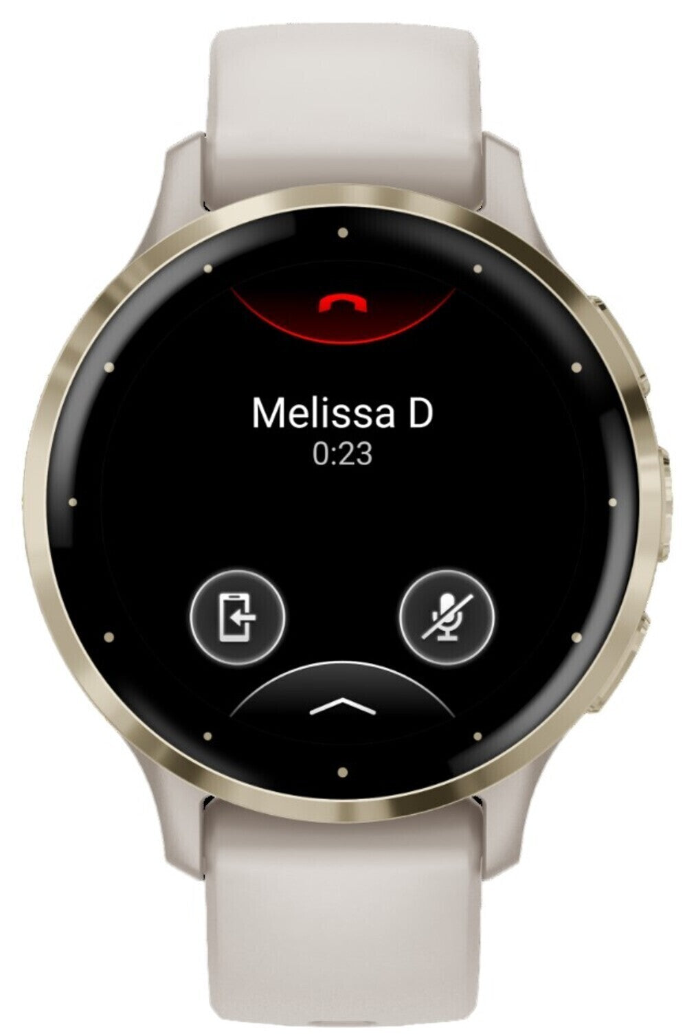 Garmin Venu 3S Soft Gold Stainless Steel Bezel Smart Watch with 41mm Ivory Case and Silicone Band