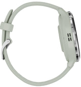 Garmin Venu 3S Silver Stainless Steel Bezel Smart Watch with 41mm Sage Gray Case and Silicone Band