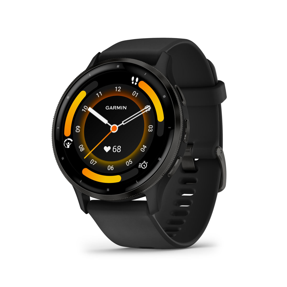 Garmin Venu 3 Smartwatch (Slate/Black) with Charging Stand and Port Plugs