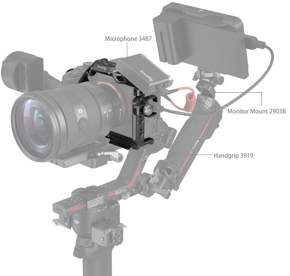 SmallRig Rhinoceros Basic Cage Kit with Cage and Handle for Sony Alpha 7R V, 7 IV, and 7S III