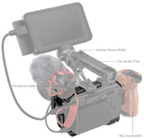 SmallRig Modular U-Shaped Camera Cage with NATO Rail and HDMI Cable Clamp for Sony FX30 and FX3