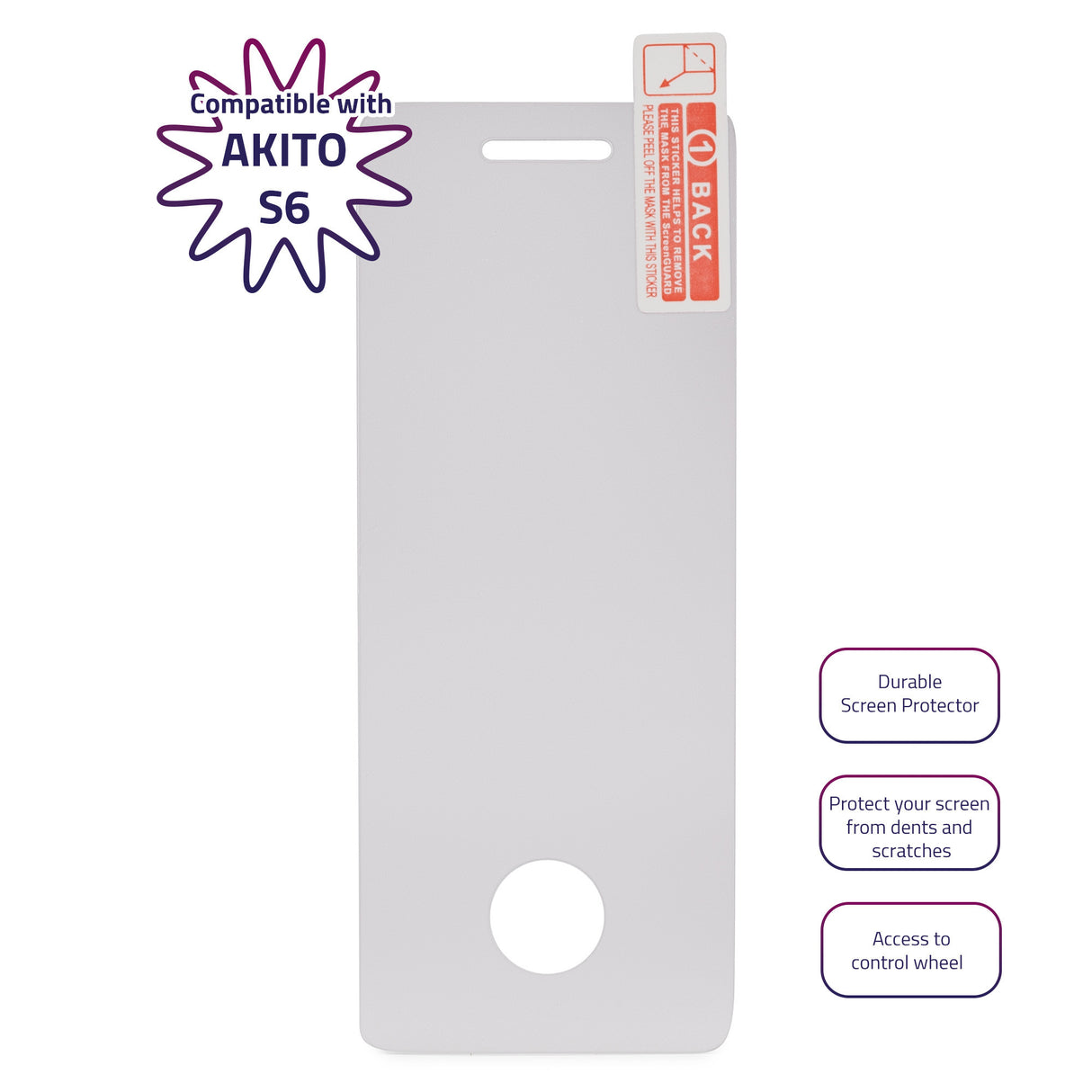 AKITO Screen Protector for the AKITO S6 8GB Kosher MP3 Player