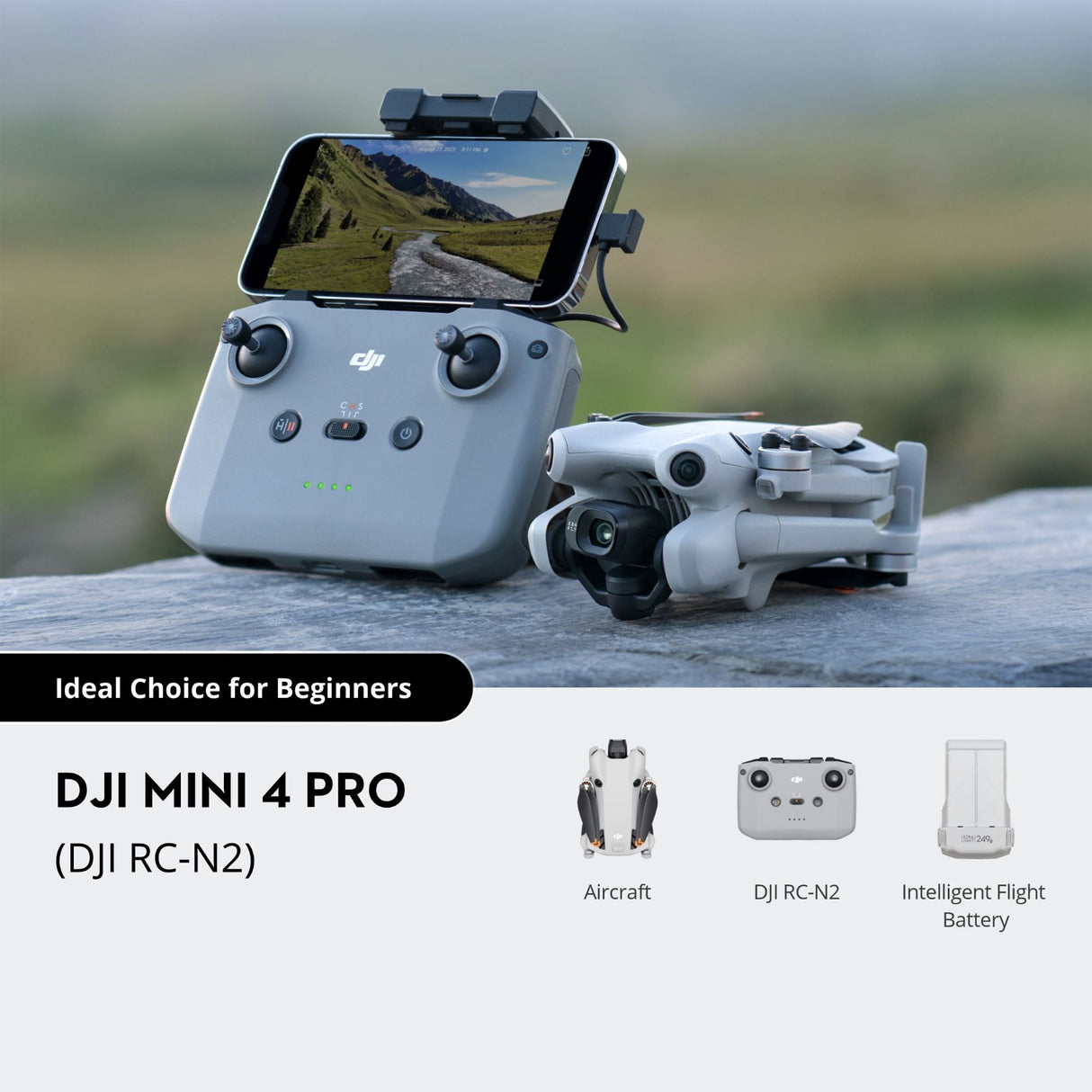 DJI Mini 4 Pro Drone with DJI RC-N2 Controller