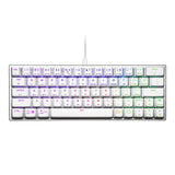 Cooler Master SK620 60% Silver/White Mechanical Low Profile Gaming Keyboard with Tactile Brown Switches, RGB, and USB-C