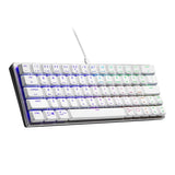 Cooler Master SK620 60% Silver/White Mechanical Low Profile Gaming Keyboard with Tactile Brown Switches, RGB, and USB-C