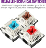 Cooler Master CK352 Sandblasted Aluminum Full Mechanical Gaming PC Keyboard (Tactile Brown Switches)