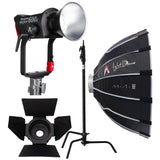 Aputure LS 600C PRO RGBWW LED Light - Ultra-Bright 600W Output with Hyper Reflector w/C-Stand Bundle
