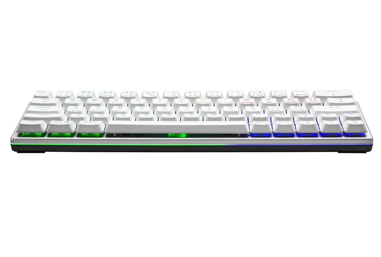 Cooler Master SK622 Wireless Bluetooth Mechanical Low Profile Gaming Keyboard with Tactile Brown Switches (Silver/White)