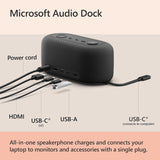 Microsoft Teams Audio Dock with USB-C, USB-A, HDMI Connectivity, and Noise Reduction Microphones