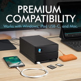 LaCie 2big Dock with Thunderbolt 3, USB 3.2, CFexpress Type B, CFast 2.0, and SD Card Slots (40TB)