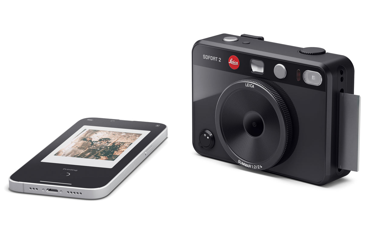 Leica Sofort 2 Digital and Instant Photo Camera with LCD Display and Leica FOTOS App Support (Black)