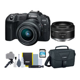Canon EOS R8 Mirrorless Camera with RF 24-50mm f/4.5-6.3 and RF 50mm f/1.8 Lenses Bundle