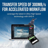 PNY EliteX-Pro 90 Class 10 U3, UHS-II SD Flash 64GB Memory Card for 8K Videography