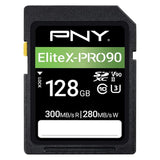 PNY EliteX-Pro 90 Class 10 U3, UHS-II SD Flash 128GB Memory Card for 8K Videography