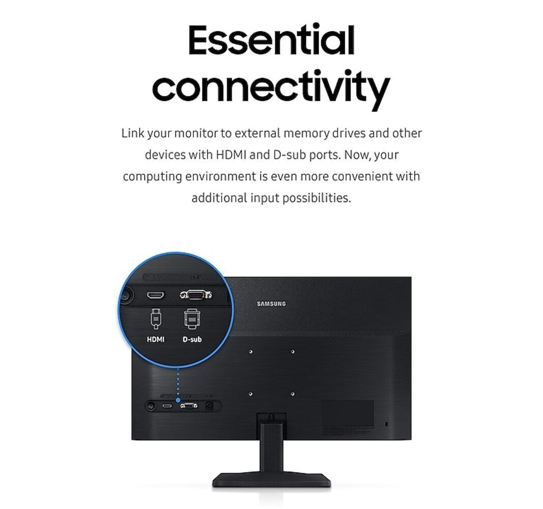 SAMSUNG S33A Series 22-Inch FHD 1080p Computer Monitor, HDMI, VA Panel, Wideview Screen, Eye Saver /Game Mode (Open Box)
