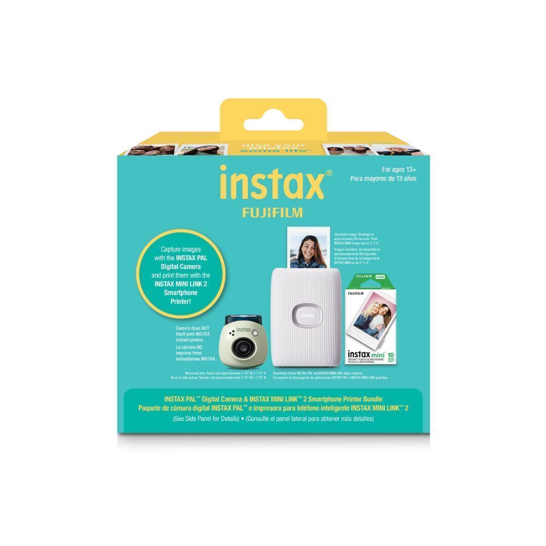 Fujifilm Instax Green Pal Link 2 Camera and Printer Bundle with Soft Lavender Film and Film Kit