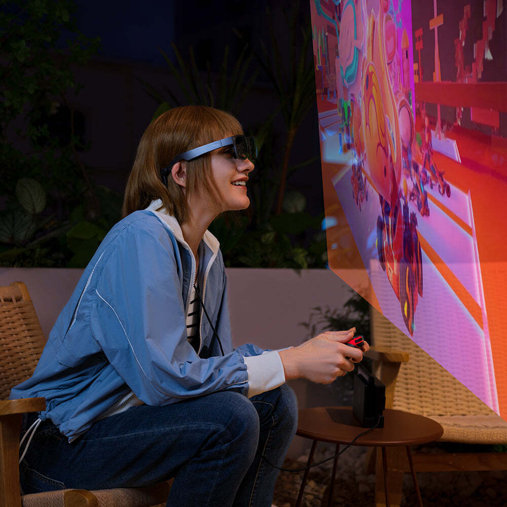 TCL Nxtwear S+ Augmented Reality Glasses with Fast 120Hz Gaming Experience and Capsule Nose Pads