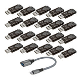 PNY 32GB USB 3.2 EliteTurbo Attache 4 (20-pack) with USB-C Adapter