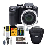 Kodak PIXPRO AZ401 Astro Zoom Digital Camera (Black) Bundle with 32GB Memory Card and Accessory