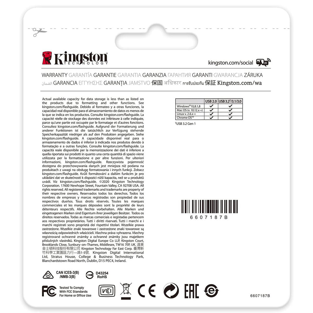 Kingston 64GB DataTraveler Kyson USB 3.2 Gen 1 200MB/s Read Metal Flash Drive (10-pack)