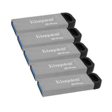 Kingston 64GB DataTraveler Kyson USB 3.2 Gen 1 200MB/s Read Metal Flash Drive (5-pack)