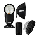 Profoto A10 AirTTL-C Studio Light for Nikon with Clic Softbox 2' Octa and Softgrid and Extra Battery