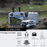 DJI Mini 4 Pro Quadcopter Drone Fly More Combo Plus with RC 2 Controller with 128GB SD Card