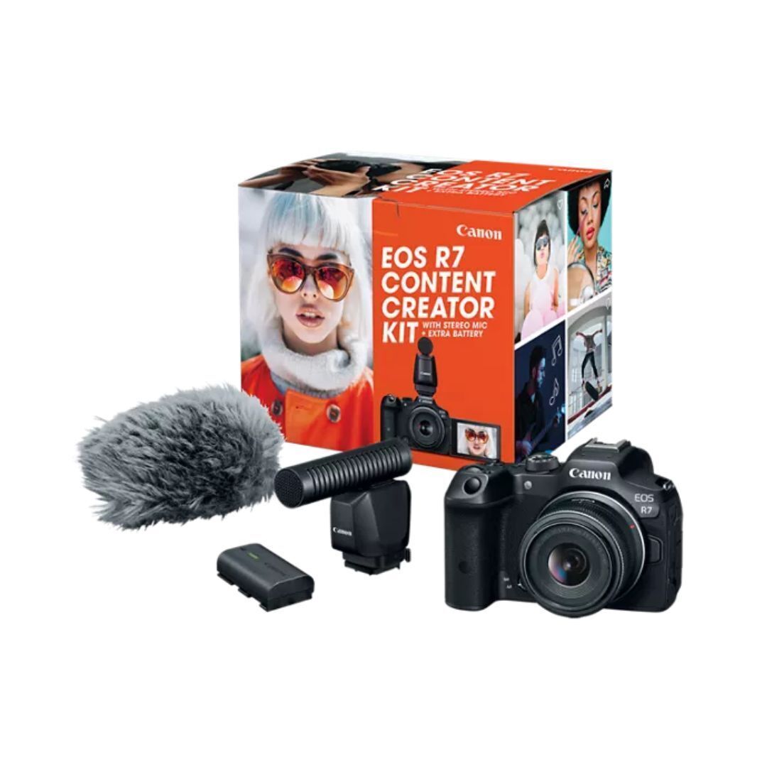 Canon EOS R7 32.5 MP CMOS Sensor Camera with 18-45mm Lens Content Creator Kit