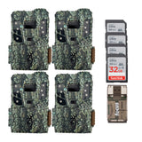 Browning 4PK Pro Scout Max Extreme HD Cellular Trail Camera with 32GB Memory Card and Reader