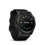 Garmin Tactix 7 AMOLED Edition Smartwatch (Black) with Portable Charger Stand and Port Plugs