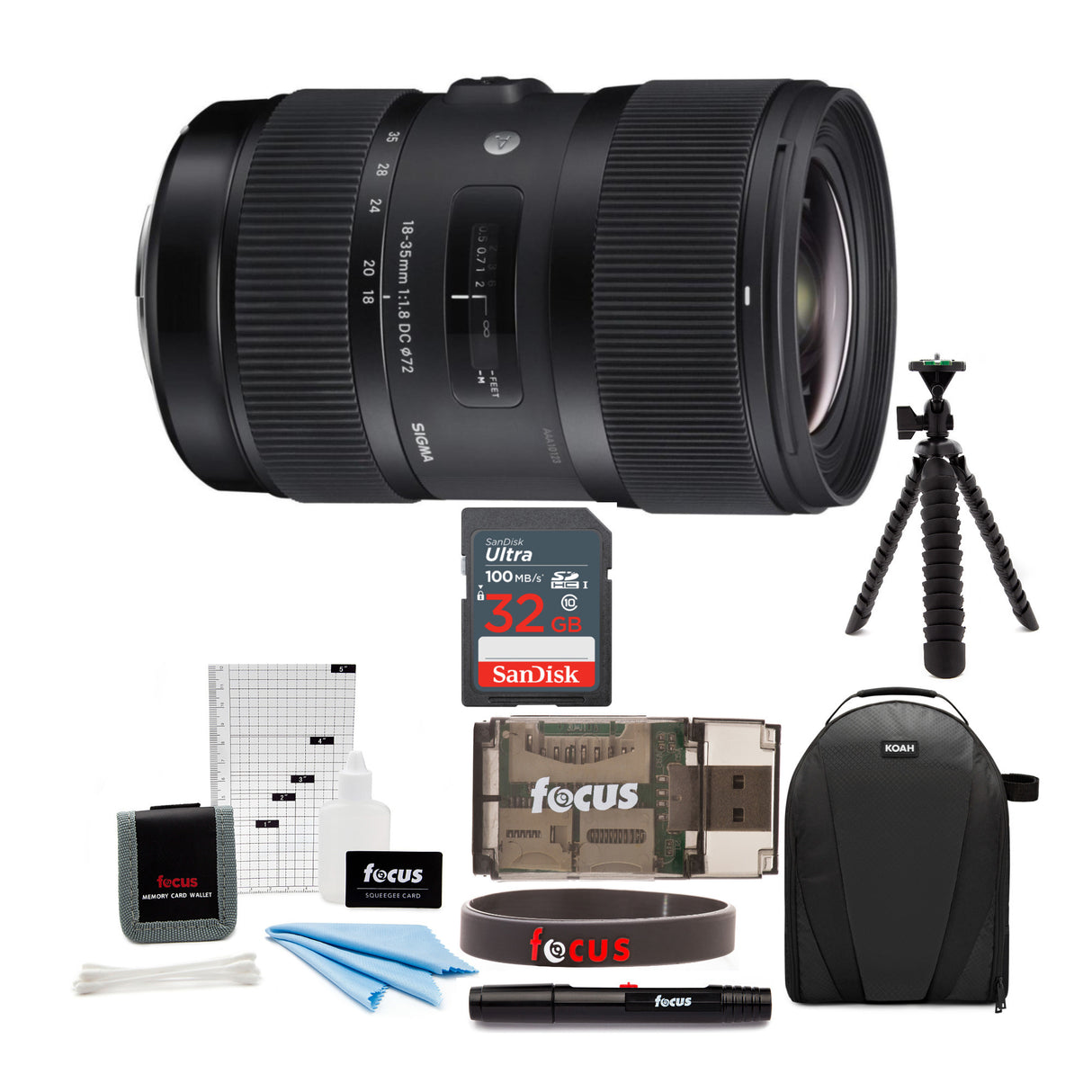 Sigma 18-35mm f/1.8 DC HSM Art Lens for Canon DSLR Camera Bundle