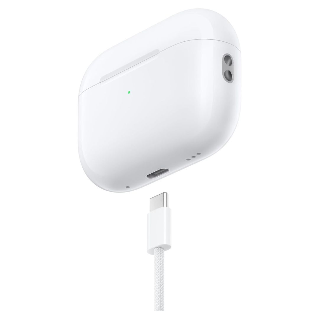 Apple AirPods Pro (2nd Generation) Wireless Ear Buds with USB-C Charging and Adaptive Audio (White)