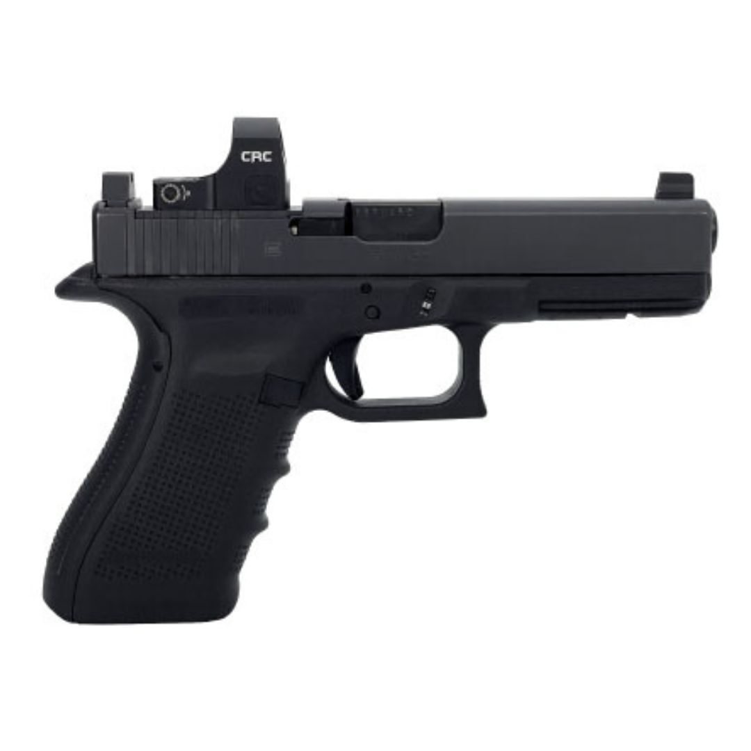 C-MORE CRC Compact Red Dot Parallax-Free Sight with Beam-Splitter Glass Lens, Black (6 MOA)