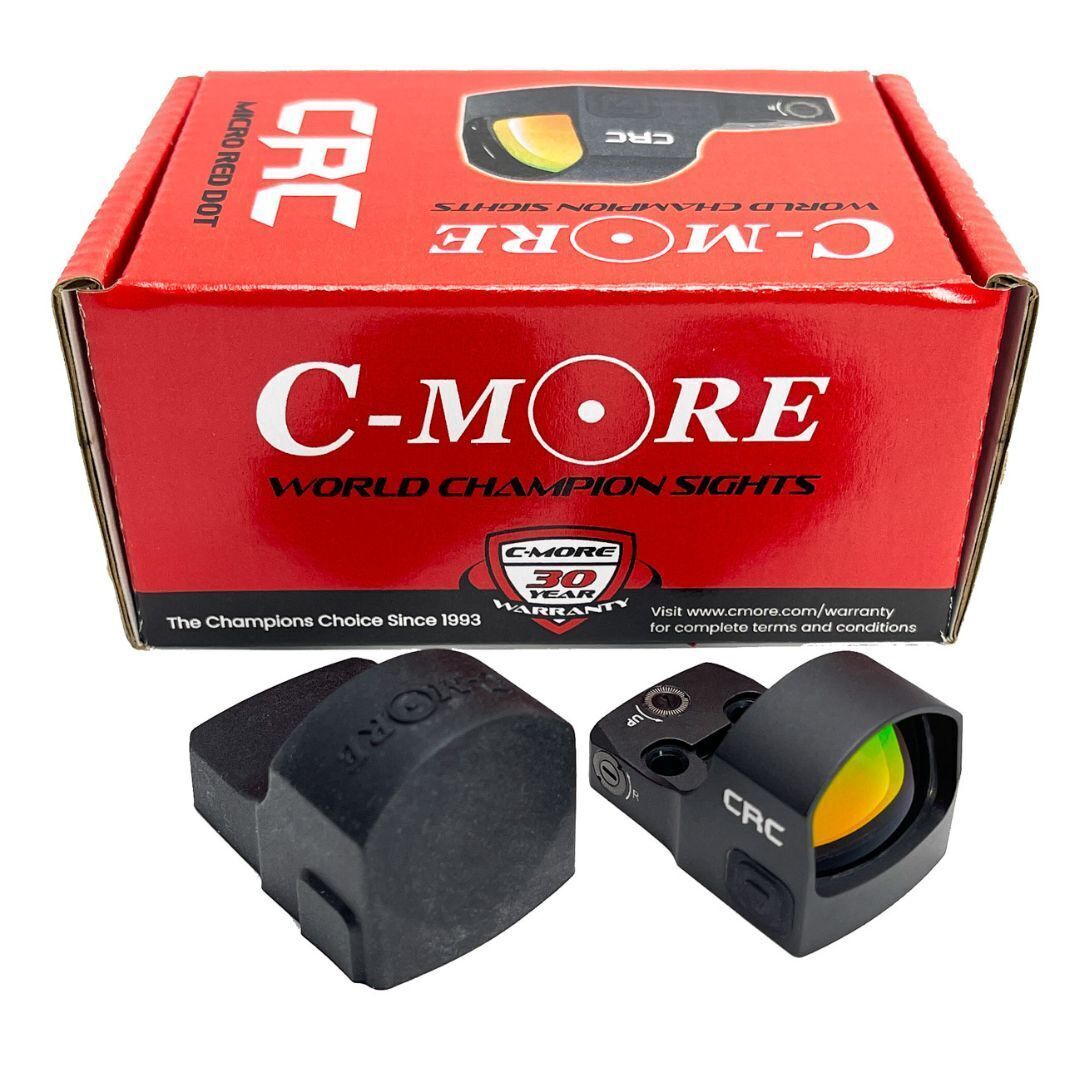 C-MORE CRC Compact Red Dot Parallax-Free Sight with Beam-Splitter Glass Lens, Black (6 MOA)