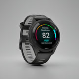Garmin Forerunner 265 Black Bezel and Case Smartwatch with Silicone Straps (Black/Powder Gray)